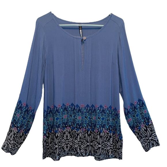 Plenty by Tracy Reese Bohemian Blue Lightweight Tunic size Medium - Picture 1 of 9